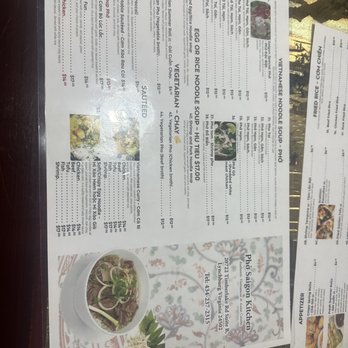 Pho Saigon Kitchen - menu 2/12/23 - Vietnamese Near Me - Lynchburg, Virginia