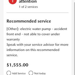 The cost of repair due to damages incurred in an accident that was not disclosed when I purchased the vehicle. The cost of repair due to damages incurred in an accident that was not disclosed when I purchased the vehicle.