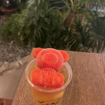 Leafy - Peach tea with strawberry bear. - Asian Fusion Near Me - Pembroke Pines, Florida Leafy - Peach tea with strawberry bear. - Asian Fusion Near Me - Pembroke Pines, Florida
