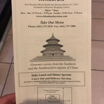 China Lane Restaurant - Chinese Near Me - Boynton Beach, Florida