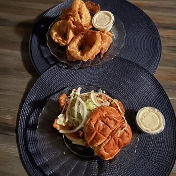 Overboard Bar & Grill - Brought home a perch sandwich and the rest of my onion rings...yum! - Bars Near Me - Port Clinton, Ohio Overboard Bar & Grill - Brought home a perch sandwich and the rest of my onion rings...yum! - Bars Near Me - Port Clinton, Ohio