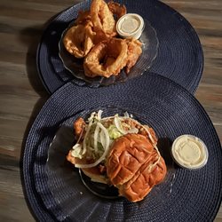 Overboard Bar & Grill - Brought home a perch sandwich and the rest of my onion rings...yum!