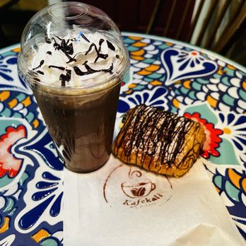Kafekali & Bakery - Mocha iced coffee with chocolate croissant - Coffee & Tea Near Me - Canyon Lake, Texas Kafekali & Bakery - Mocha iced coffee with chocolate croissant - Coffee & Tea Near Me - Canyon Lake, Texas