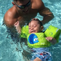 Privateers Swim Lessons- Long Beach - Little Privateer having a blast!