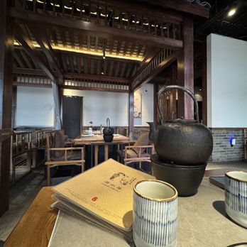 Mountain House - Interior with candle heated tea kettle - Szechuan Near Me - Boston, Massachusetts