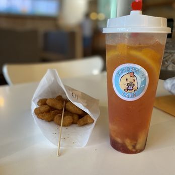 Cuckoos Cafe - Popcorn shrimp (I already ate some of them) and Snapdragon. - Taiwanese Near Me - Duluth, Georgia