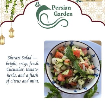 Persian Garden - Shirazi Salad 5/26- FB page - Mediterranean Near Me - Casa Grande, Arizona Persian Garden - Shirazi Salad 5/26- FB page - Mediterranean Near Me - Casa Grande, Arizona