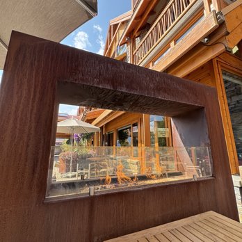 Pacini - Outdoor fireplace - Italian Near Me - Banff, Alberta Pacini - Outdoor fireplace - Italian Near Me - Banff, Alberta
