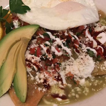 Villa Escondida Restaurant and Bar - Chilaquiles with over medium eggs - Mexican Near Me - Seattle, Washington