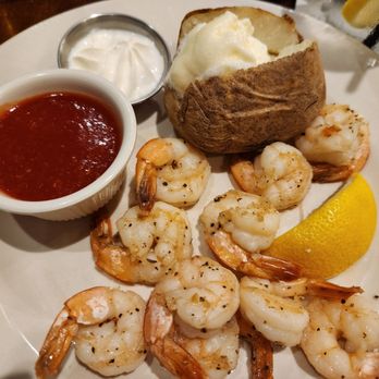 Don Hall's Factory - Okay shrimp with a weird cocktail sauce. The baked potato was good. - Steakhouses Near Me - Fort Wayne, Indiana