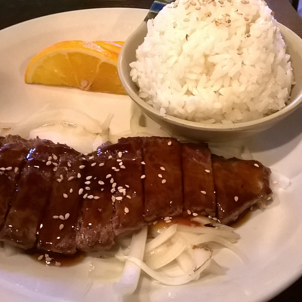 Sushi Bar - teryaki beef and white rice over onions - Sushi Bars Near Me - Indianapolis, Indiana Sushi Bar - teryaki beef and white rice over onions - Sushi Bars Near Me - Indianapolis, Indiana