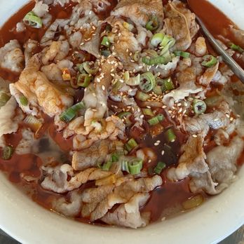 Street Wok - Hot & Spicy Thin Beef Pot. Wasn't very spicy and lacked flavor for me, I don't recommend. - Szechuan Near Me - Portland, Oregon