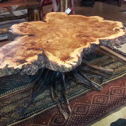 Horn Mountain Living - Steve Horn hand made lombard burl coffee table
