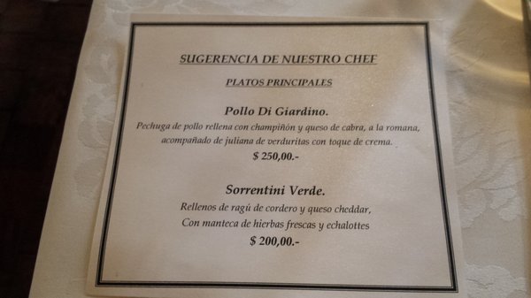 Menu photo 1 La Mamma Restaurante Córdoba, X
