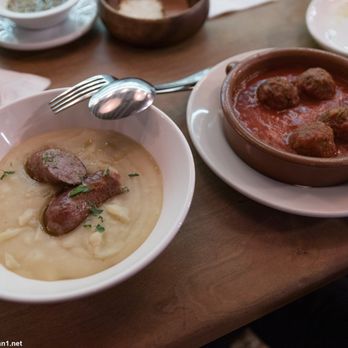 Ulivo - Salsiccia arrosto (pork sausage) and polpette di vitello brasate al pomodoro (veal meatballs). - Italian Near Me - New York, New York Ulivo - Salsiccia arrosto (pork sausage) and polpette di vitello brasate al pomodoro (veal meatballs). - Italian Near Me - New York, New York