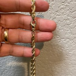Alfredo's Jewelry - 14k solid gold rope chain, 6mm diamond cut