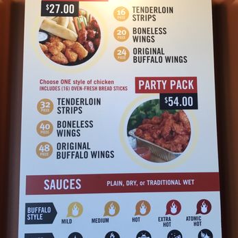 Epic Wings - The menu - Chicken Wings Near Me - Temecula, California