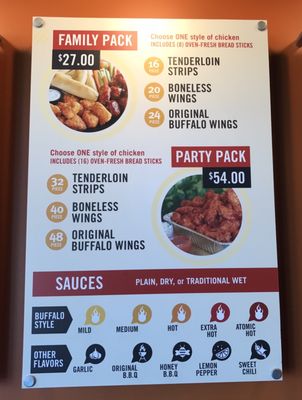 Menu photo 6 Epic Wings Temecula, CA