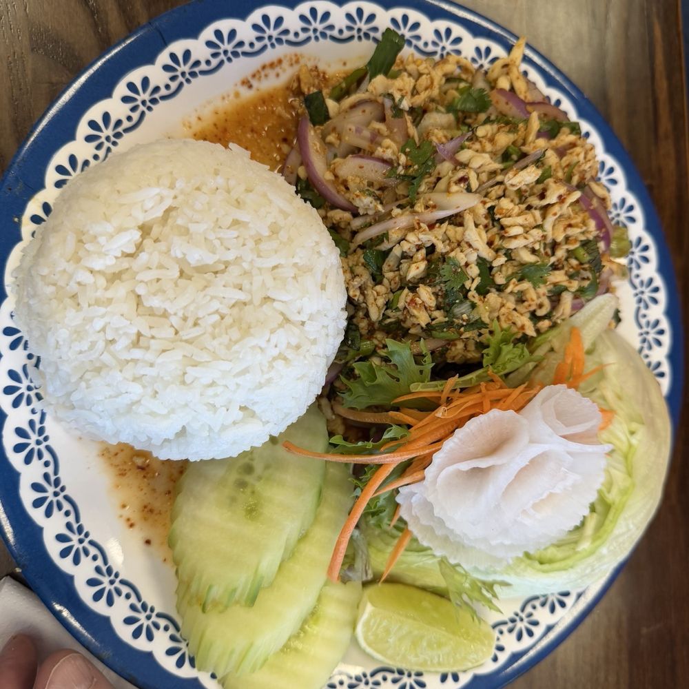 Siam Thai Cafe - Khon Kaen Larb Gai with Rice - Thai Near Me - Bettendorf, Iowa Siam Thai Cafe - Khon Kaen Larb Gai with Rice - Thai Near Me - Bettendorf, Iowa