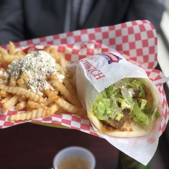 Mediterranean Grill - Gyro sandwich and Greek fries - Mediterranean Near Me - Bellevue, Washington