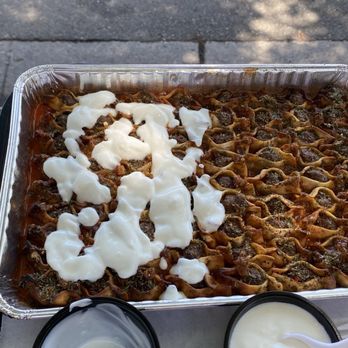 The Monta Factory - Monta with spicy tomato sauce with cream cheese. - Armenian Near Me - Pasadena, California The Monta Factory - Monta with spicy tomato sauce with cream cheese. - Armenian Near Me - Pasadena, California