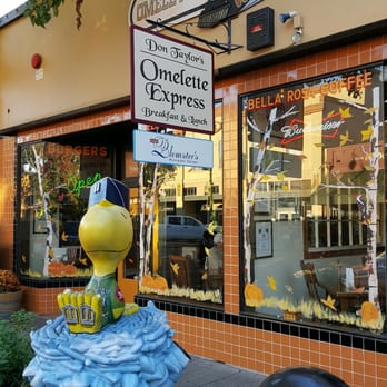 Omelette Express - Street view from the front. Woodstock is there to greet you. - Breakfast & Brunch Near Me - Santa Rosa, California Omelette Express - Street view from the front. Woodstock is there to greet you. - Breakfast & Brunch Near Me - Santa Rosa, California