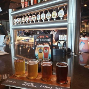 BJ's Restaurant & Brewhouse - Yummy Flight! - Breweries Near Me - Warwick, Rhode Island BJ's Restaurant & Brewhouse - Yummy Flight! - Breweries Near Me - Warwick, Rhode Island
