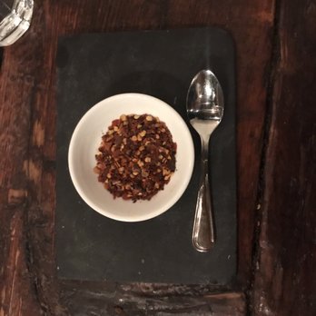 Razza - Cute bowl of red pepper flakes :) - Pizza Near Me - Jersey City, New Jersey Razza - Cute bowl of red pepper flakes :) - Pizza Near Me - Jersey City, New Jersey
