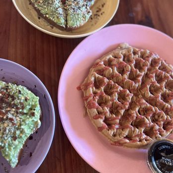 Rooted Coffee - Pb & J waffle and avocado dream - Coffee & Tea Near Me - Walnut Creek, California