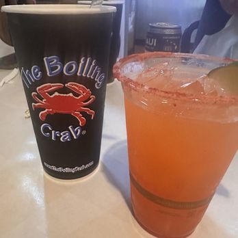 The Boiling Crab - Water cup and li hing margarita - Seafood Near Me - Honolulu, Hawaii