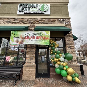 Freshly Leaf -Maple Grove  - the entrance to the grand opening - Bubble Tea Near Me - Maple Grove, Minnesota
