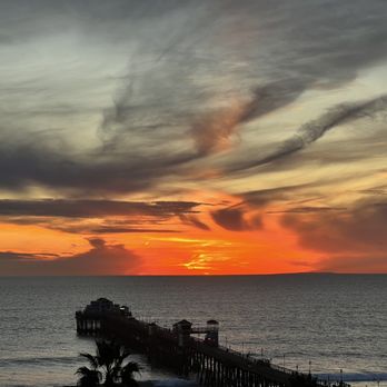 The Rooftop Bar - View from the bridge to the rooftop bar in Oceanside. - Beer Bar Near Me - Oceanside, California