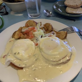 The Range Café - Huevos Con Queso  A tongue tickling reimagining of Eggs Benedict - Mexican Near Me - Bernalillo, New Mexico