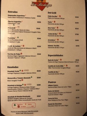 Menu photo 3 La Bodega Cabo San Lucas, BCS