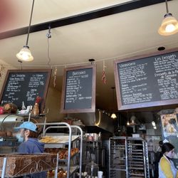 Eric the Baker - Menu board, FYI it's cash-only