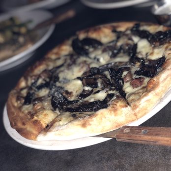 Pizza Nova - Portobello & Pancetta Pizza with Black Truffle Oil - Pizza Near Me - San Diego, California