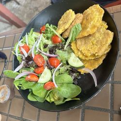 Chefs Creations - Salad and tostones