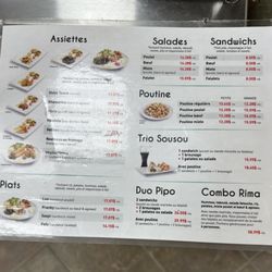 Rima - Menu