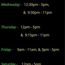 Perry Park Lanes - Hours as of March