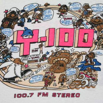 Y-100 - An original Kickin' Booty, Y-100 T-Shirt, 1974!  (thanks to Allyson K) - Radio Stations Near Me - Miramar, Florida
