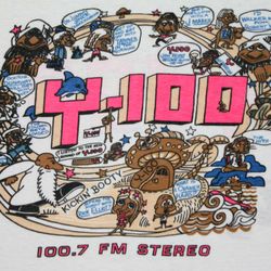 Y-100 - An original Kickin' Booty, Y-100 T-Shirt, 1974!  (thanks to Allyson K)