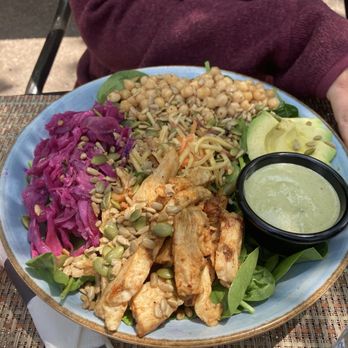 Rainbow Restaurant - One of their salads with chicken added - Breakfast & Brunch Near Me - Fort Collins, Colorado Rainbow Restaurant - One of their salads with chicken added - Breakfast & Brunch Near Me - Fort Collins, Colorado
