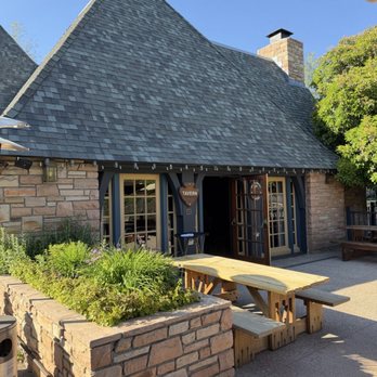 UCLA Lake Arrowhead Lodge - A view of part of the lodge. We are sitting on the patio outside. Inside this building there is  a quaint area to eat and a bar. - Venues & Event Spaces Near Me - Lake Arrowhead, California