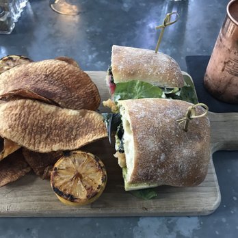 The Ice Plant - Shrimp po boy and chips. - Cocktail Bars Near Me - St. Augustine, Florida