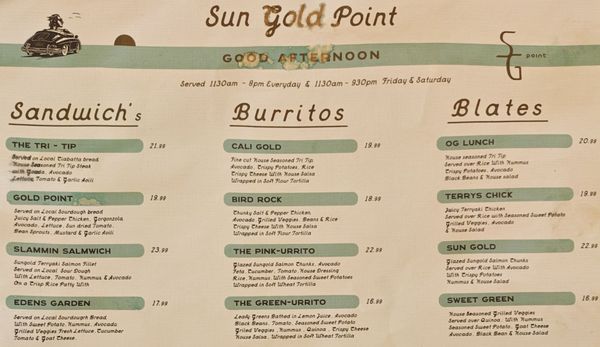 Menu photo 3 Sun Gold Point San Diego, CA