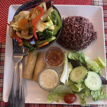 Vegan Plate - 5. Spicy Eggplant Combo - Thai Near Me - Chicago, Illinois