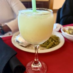 Peach wine slushie! Peach wine slushie!