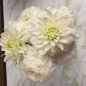 Fifty Flowers - Dahlia and ranunculus combo pack, the day after the wedding. Gorgeous! - Floral Designers Near Me