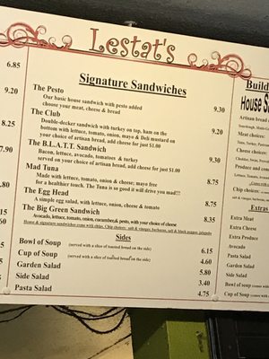 Menu photo 2 Lestat's Coffee House San Diego, CA Menu photo 2 Lestat's Coffee House San Diego, CA