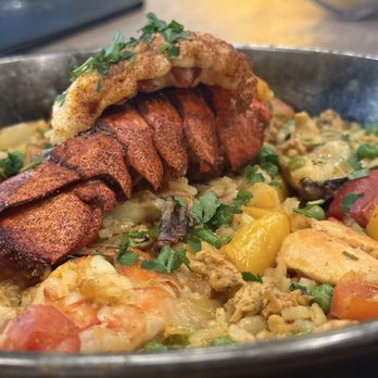 Rose Park Bistro - Seafood Paella - side view - Cocktail Bars Near Me - Roseville, California